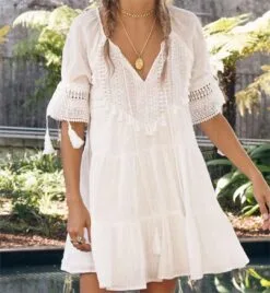 Summer Chic White Shift
