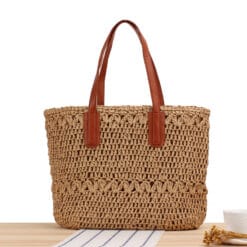 Coastal Chic Straw Hobo